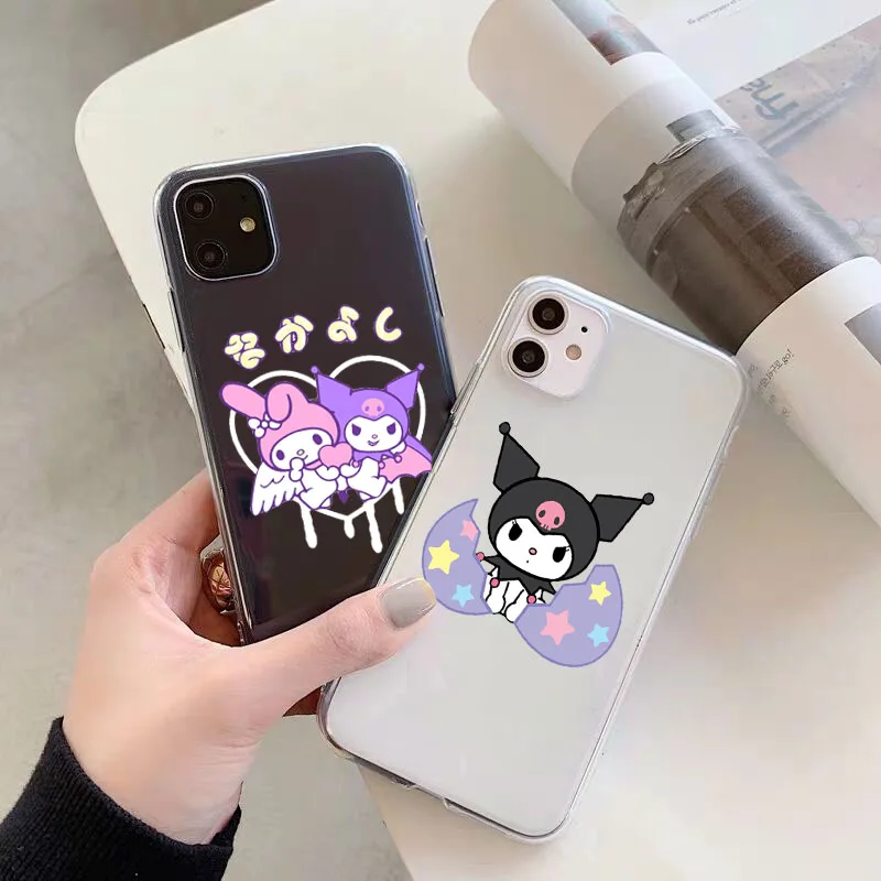 Kuromi Cute Transparent Soft Silicone TPU Phone Cover for IPhone SE 2020 6s 7 8 Plus X XR XS Max 11 11Pro 11Pro Max Cover