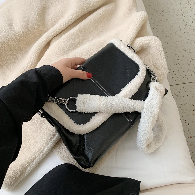 iVog New Arrival Everyday Ladies Small Messenger Crossbody Handbag gg Fur Fashion Hand Bags for Women