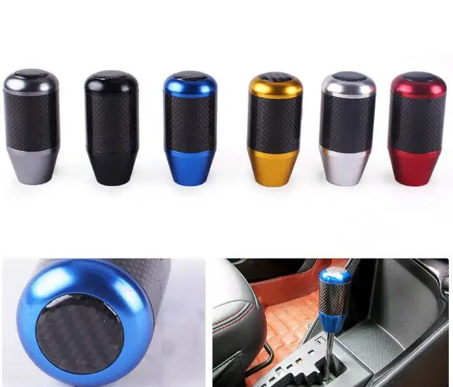 Carbon Fiber Aluminum Gear Shift Knob Manual Transmission Fit for Honda Civic BlackGear Shift