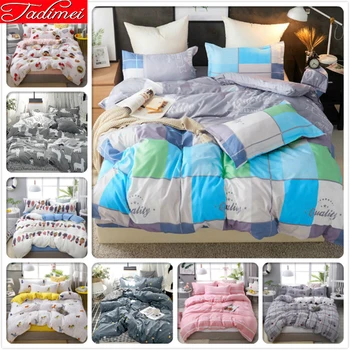 

New Fashion Adult Kids Child Bedding Set Soft Cotton Bed Linen Duvet Cover Sheet Pillowcase Home Textile Single Queen King Size
