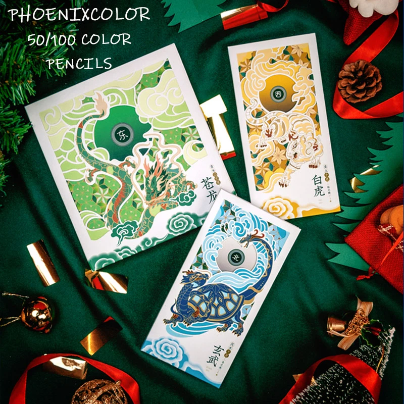 Andstal Phoenixcolor 50/100 Colored Pencil Chinese Style Oil Color