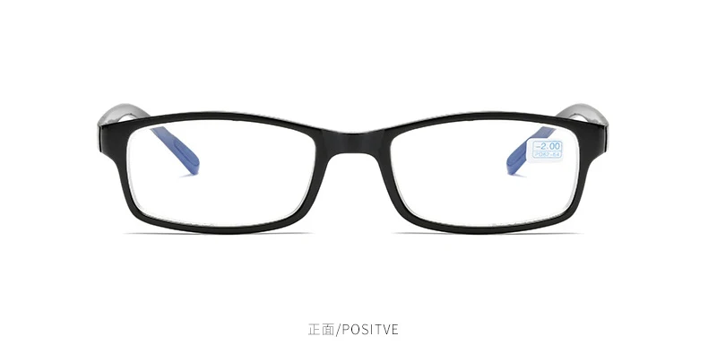Анти-Синие лучи очки для близорукости для мужчин и женщин квадратные студенческие близорукие линзы очки TR90 оправа очки 0-1,0-1,5-3,0-4,0