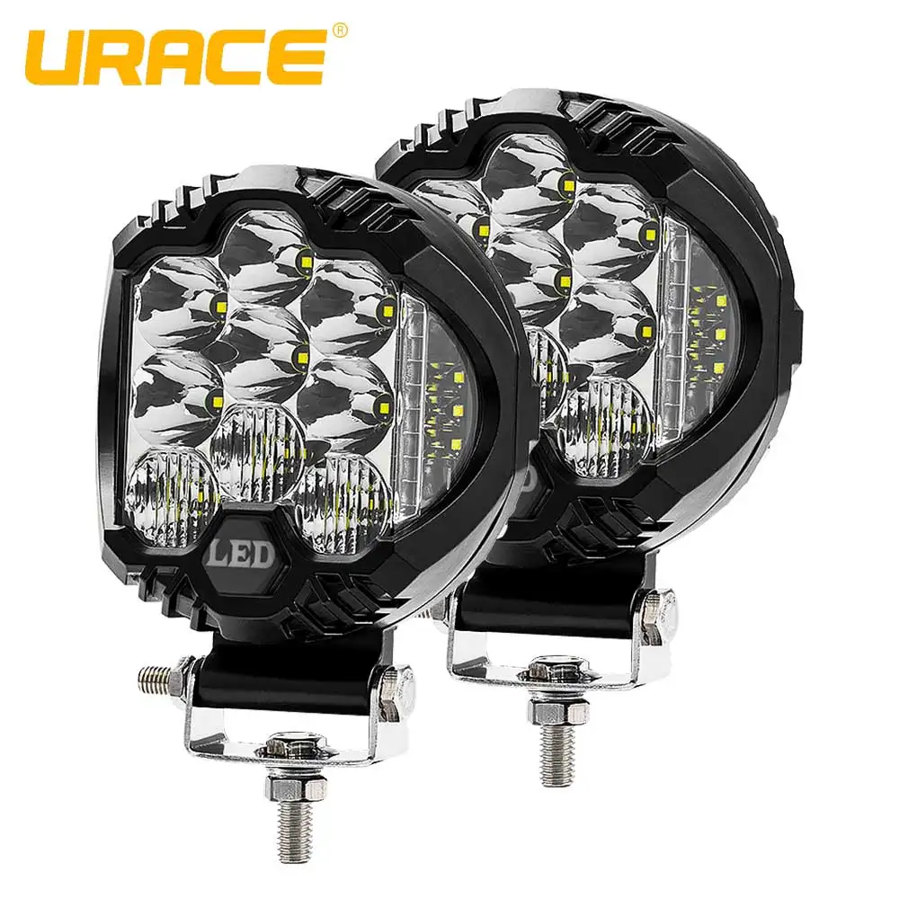 

URACE 5" 75W LED Work Light Bar Spot Flood Combo Driving Fog Lamp 12V 24V LED Light Bar For off-road Truck Car ATV SUV Jeep Boat