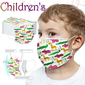

Cartoon avatar Children's masks 3 layer Disposable Elastic Mouth Soft Breathable Cute Hygiene Child Kids Face Mask Dropshipping