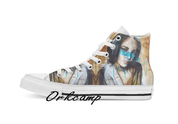 

Warpaint by Tim Miklos Custom Casual High Top lace-up Canvas shoes sneakers Drop shipping