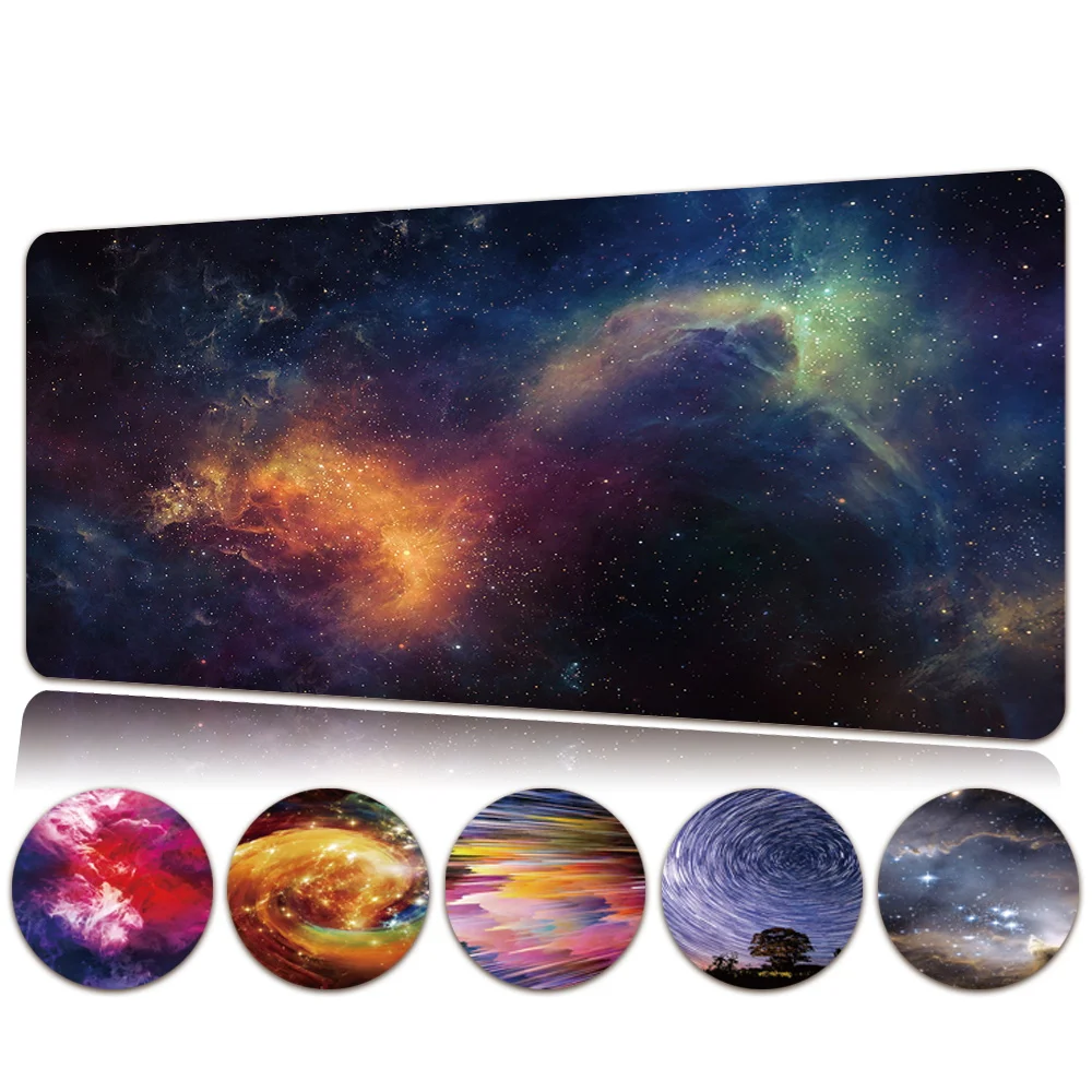 

Anti-slip Large Size Gaming Mouse Pad PU Leather PC Computer Gamer Mousepad Space Pattern Series Office Computer Mouse Pad