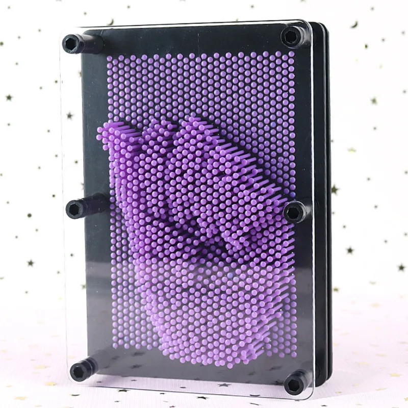 3D креативная забавная DIY Модель Антистресс игрушка для детей взрослый отпечаток из штырьков клон пластиковая игрушка Рождественский подарок декор ремесло - Цвет: Violet