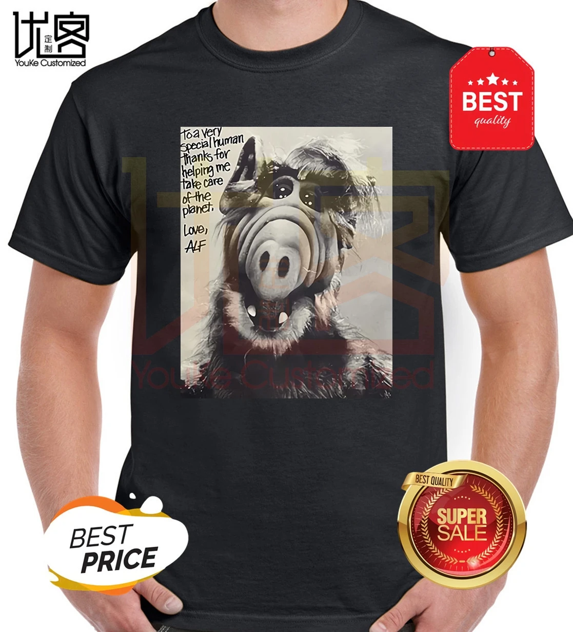 Alf v9 постер для ТВ-шоу 1986 футболка (белая) все размеры s-3xl высококачественная
