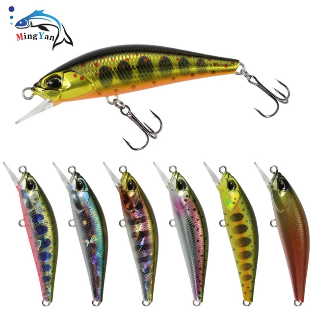 1 pièces petits leurres pour la pêche leurre Style japonais appât 4.5g 52mm  coulant lentement Minnow Mini appât dur pour perche truite~G