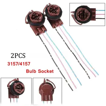 

2Pcs 4157 Bulb Socket 3157A Lamp Holder Adapter Base Connector For Brake Lights Harness Car Accessories