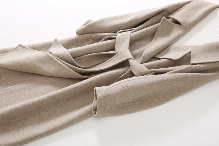 High Quality Double-sided Cashmere Coat Female Autumn and Winter Loose Long Wool Coat Women Woolen Jacket NS1746