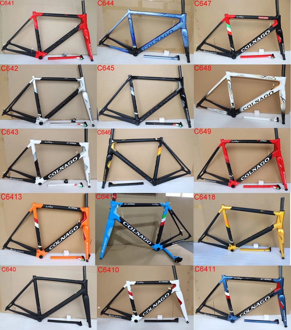 Велосипедная Рама Colnago C64 UD углеродная велосипедная T1100 вилка + подседельный штырь