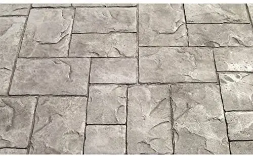 Concrete Molds Garden Path Molds Polyurethane Mat Stamp WOODEN FLOORING Texturing Skin Slate Pattern Stone Decorative Concrete Cement Stamping 590x590mm