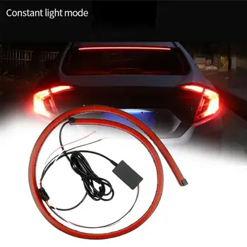 

12V Car LED Strip Brake lights 90cm Rear Tail Warning Light High Mount Stop Lamp Flow Waterproof Auto Day Interior Accessories