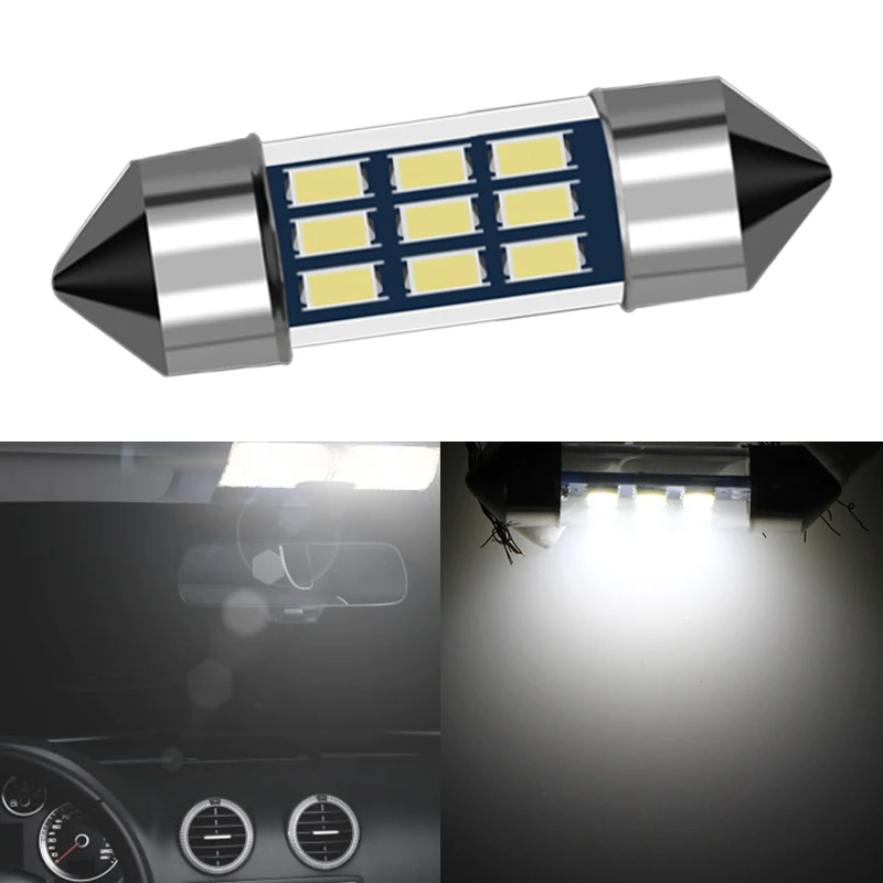 Гирлянда 31 мм 36 мм 39 мм 42 мм Светодиодная лампа C5W C10W супер яркая 3014 SMD Canbus без ошибок авто Интерьер Doom лампа автомобиль Стайлинг свет