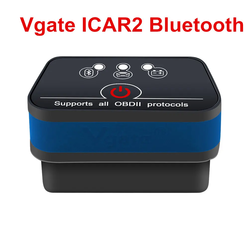 Новейший Vgate iCar 2 Bluetooth ELM327 OBD2 считыватель кодов iCar2 для Android/PC(4 цвета - Цвет: ICAR2 BT Blue