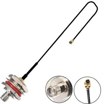 

10 pcs SMA Pigtail Cable IPX to SMA Female Jack Coupling Nut Hole Waterproof Bulkhead Straight O-Ring Coaxial Cable 1.13 cable