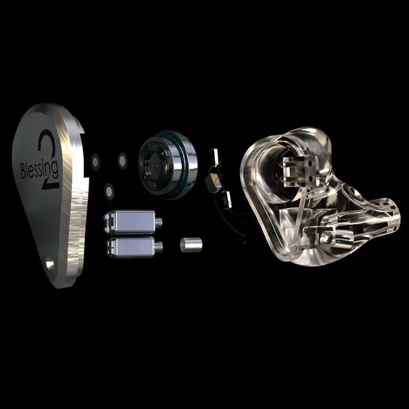 MoonDrop Благословение 2 1DD+ 4BA гибридная технология в ухо Hifi музыкальный монитор студийный DJ сценический наушник со съемным кабелем