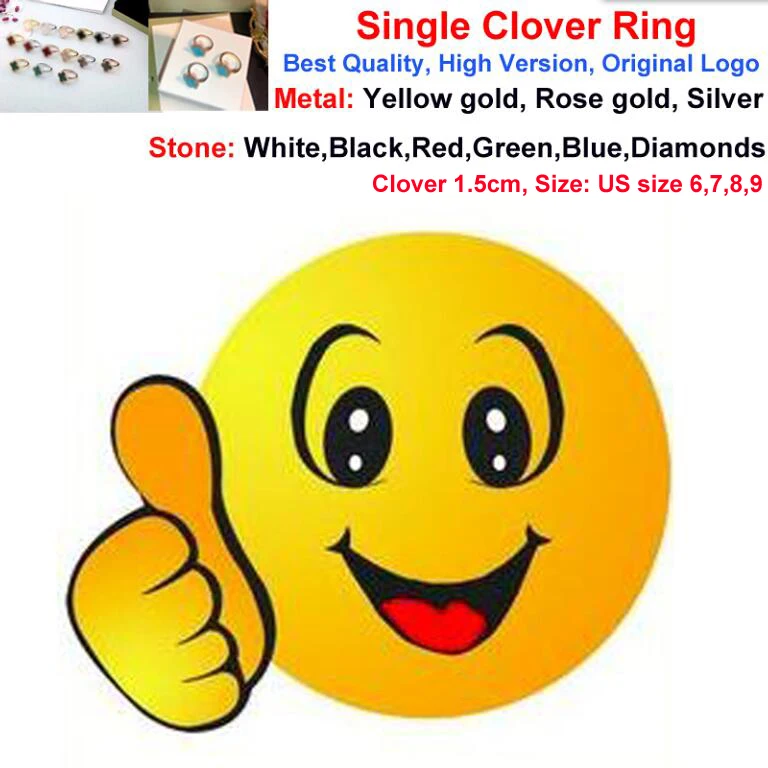 

Luxury Leaf Flower Single Charm Yellow/Rose/White Gold Colors Ring Women White/Black/Red/Green/Gray/Blue Shell Elegant Ring Gift