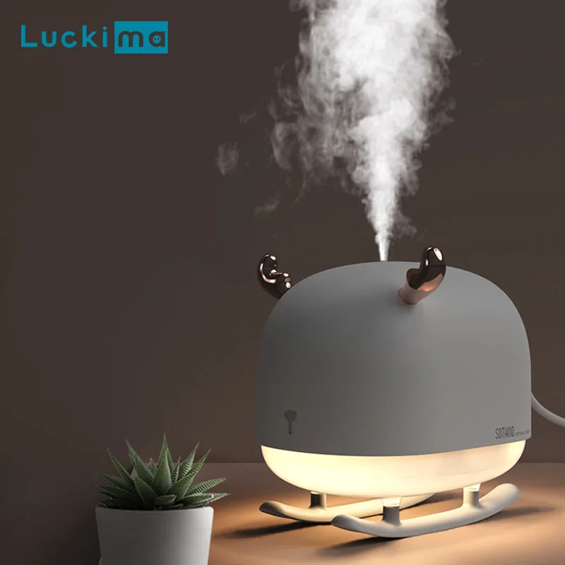 Umidificador de ar Difusor do Óleo Essencial para o Escritório em Casa Conduzida da Noite Rena Presente Natal Aroma Fabricante Névoa Fria Luz 260ml Usb