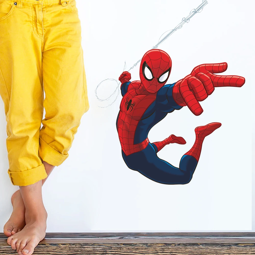 Kreative Super Hero Spiderman Wand Aufkleber Für Kinder Zimmer Schlafzimmer Home Dekoration Diy Avenger Film Wandbild Kunst 3d Jungen Wand aufkleber