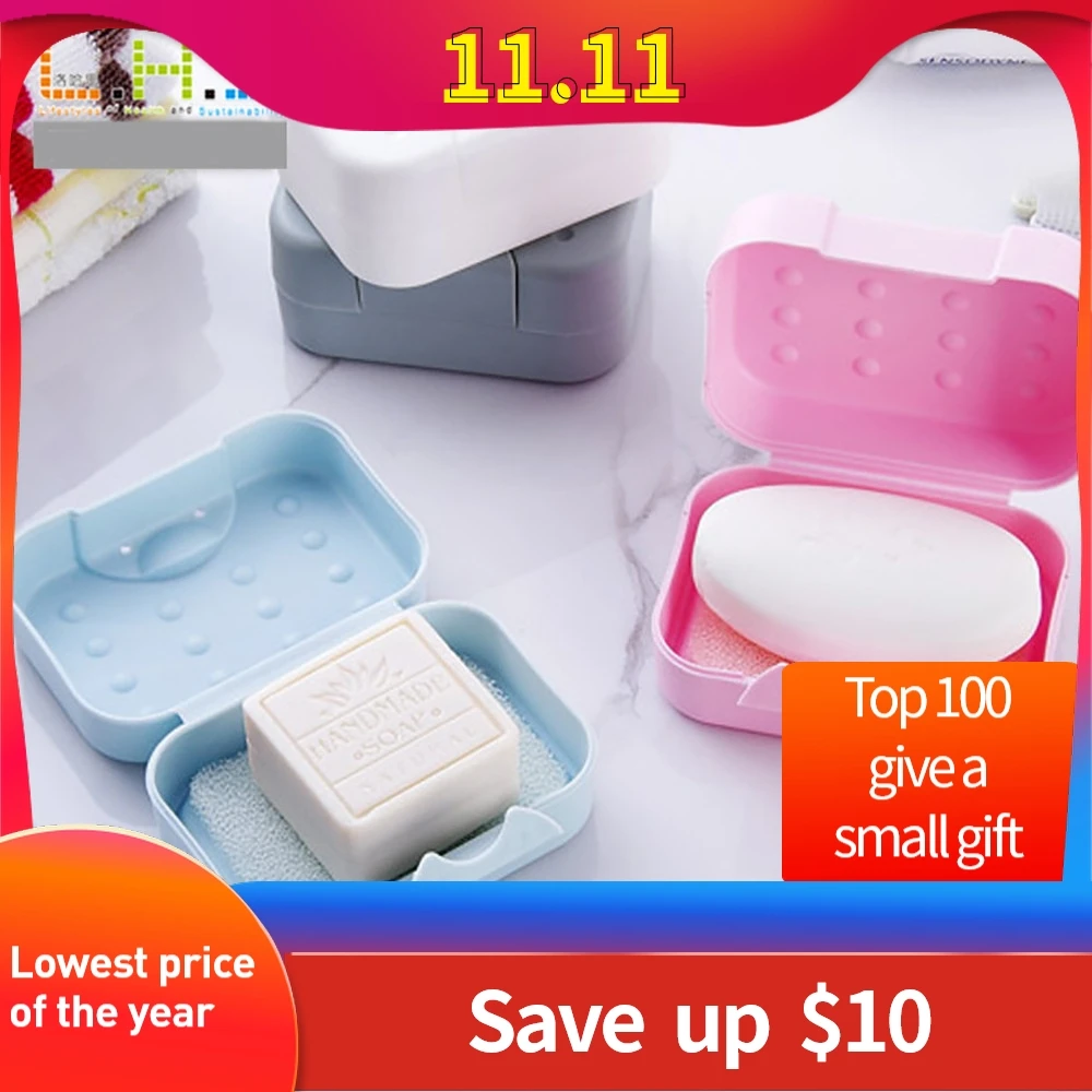 Brand New Travel Soap Dish with cover Box Case Holder portable convenient sell good porte savon bambou