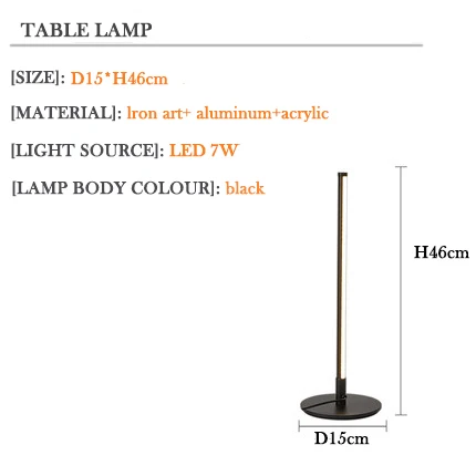 table lamp 7w Современный светодиодный настенный светильник длинный подвесной светильник s простой скандинавский гостиной диван задний настенный светильник прикроватный Торшер для спальни - Цвет абажура: table lamp 7w