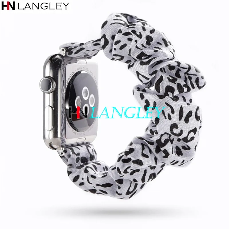 Women Scrunchie Elastic Watch Band for Apple Watch Band 38mm/40mm 42mm/44mm Casual Women Girls Strap Bracelet for iwatch