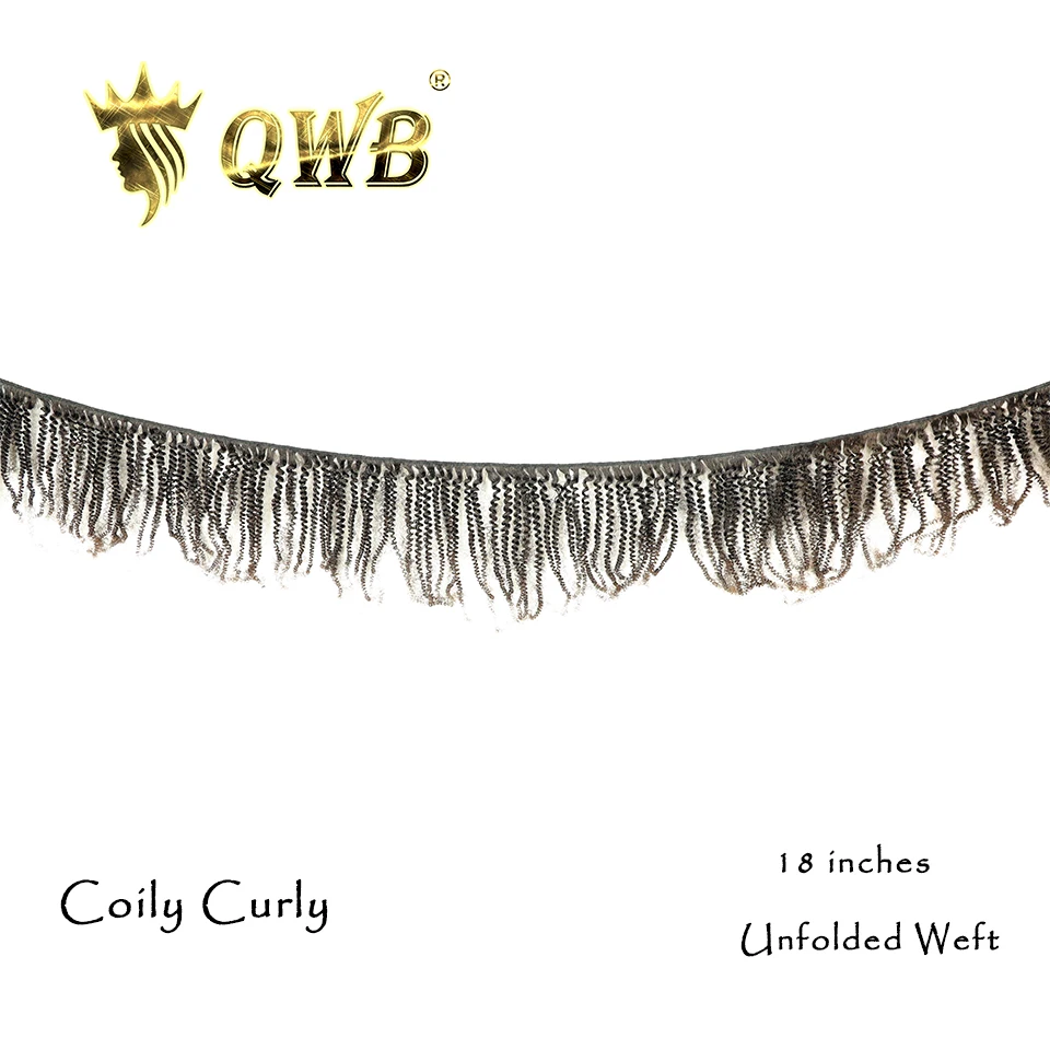 QWB Coily кудрявые бесплатная доставка 4 пучка/партия 14 &quot~ 22&quot профессиональное