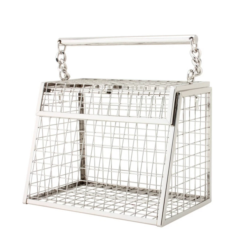 

Metal Hollow Out Evening Bag for Women Tote Bags Clutch Cage Handbag Wedding Prom Party
