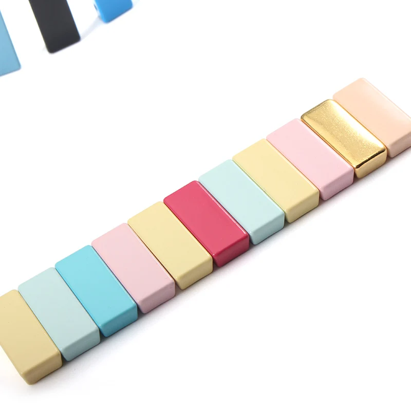 

60Pcs/Box Multicolor Enamel Tile Beads Crystal Linen DIY Rainbow Stackable Bracelet Accessories Tila beads Girl friend gift