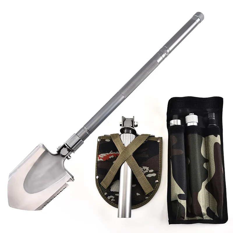 

Portable 77cm Outdoor Military Folding Camping Folding Camping Spade Multi-functional Engineering Shovel Set Wild Survival Tool