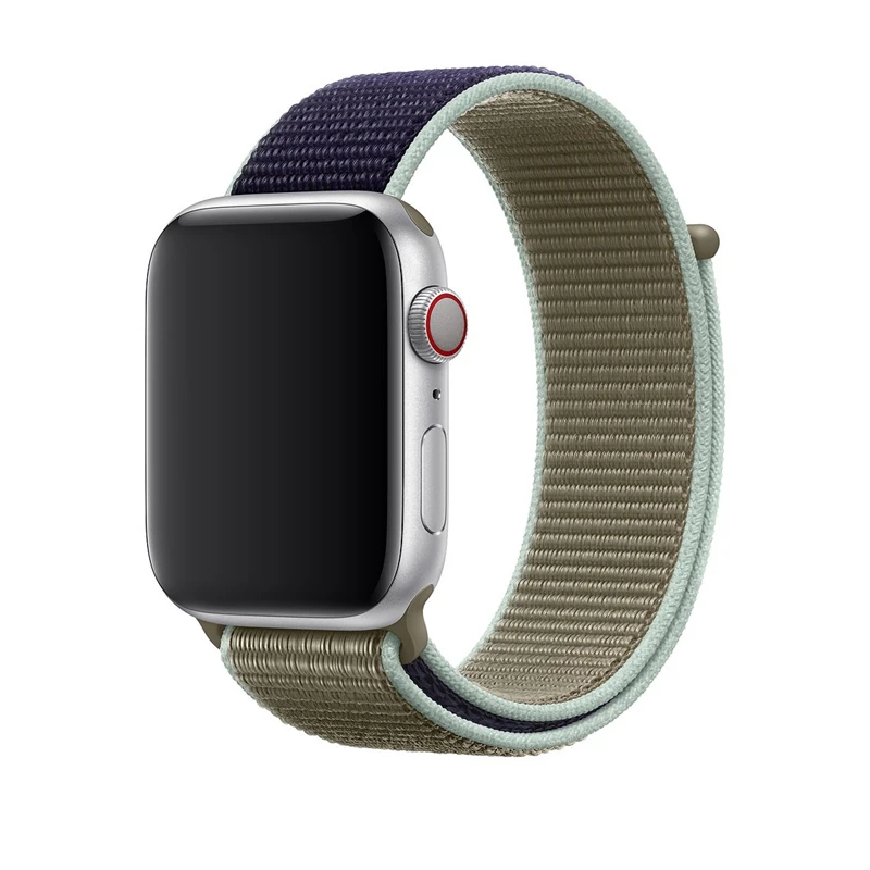 Khaki Спортивные тканый нейлоновый ремешок для Apple Watch, версии 3, 42 мм, 38 мм, браслет на запястье ткань пояса-как нейлоновый ремешок для наручных часов iWatch, 5/4/3/2 40 мм 44 мм - Цвет ремешка: Khaki