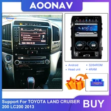 Autoradio à écran Vertical Tesla, GPS, lecteur, caméra, pour voiture TOYOTA LAND CRUISER 200 LC200 2013, support 360