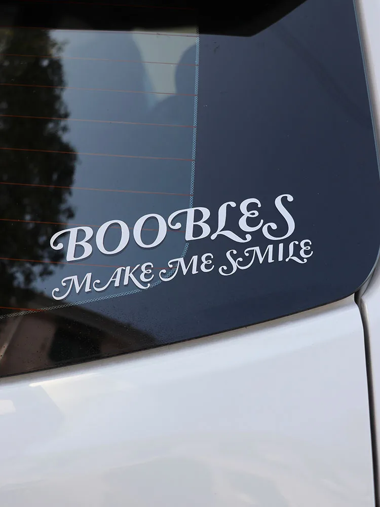 ZTTZDY 18CM*5.3CM Fashion Boobles Make Me Smiles Car Sticker Reflective Vinyl Decals ZJ2-0162 | Автомобили и мотоциклы