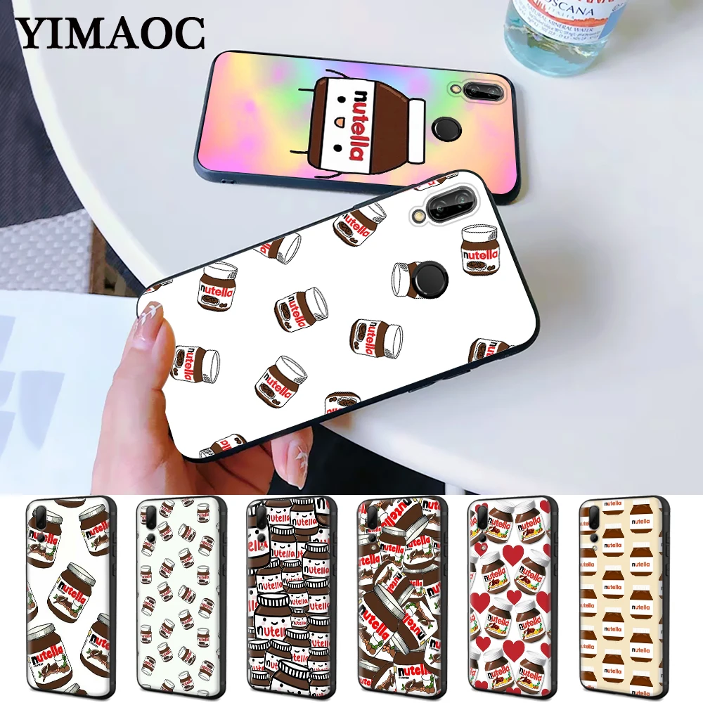 Kawaii nutella Coque Silicone Case for Huawei P8 Lite 2015 2017 P9 2016 Mimi P10 P20 P30 Pro P Smart Z 2019 Plus |