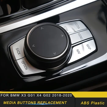 

Car Accessories Multi Media Switch Button Replacement Cover Frame Interior Decoration For BMW X3 G01 X4 G02 2018-2020