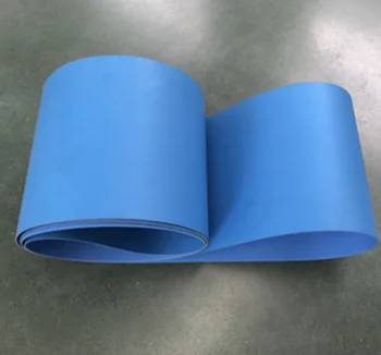 

1500x100x2mm PU Blue Conveyor Belt Food Grade Antibacterial Conveyor Belt Assembly Line Flat Belt