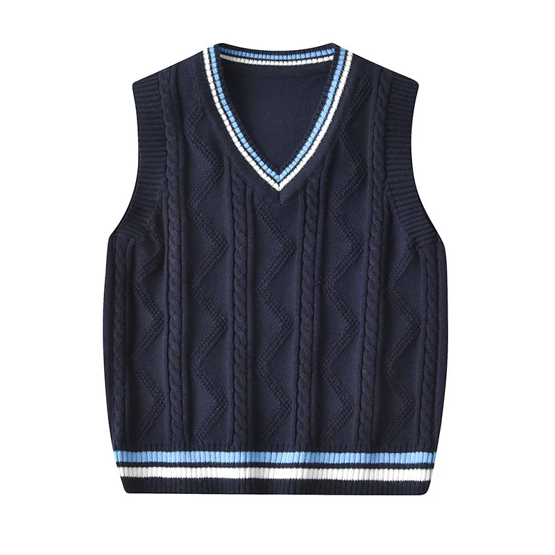 

Autumn&winter Kids Sleeveless Sweater Newborn Baby Sweater Cartoon Knitted Baby Vest For Boys&Girls School Uniform