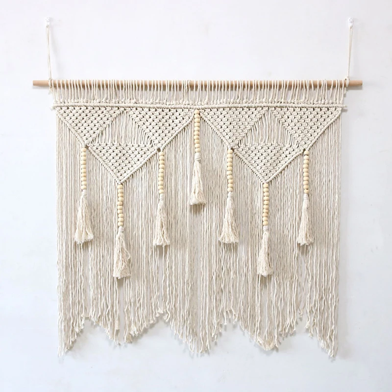 Macrame Handwoven Wall Hanging Cotton Rope Bohemian Tapestry Home Art Decoration 