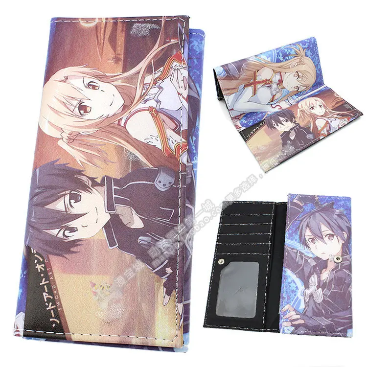 Токийский вурдалак Sword Art Online one piece DATE A LIVE аниме принт из искусственной кожи креативный мультяшный Длинный кошелек для монет держатель для карт кошелек