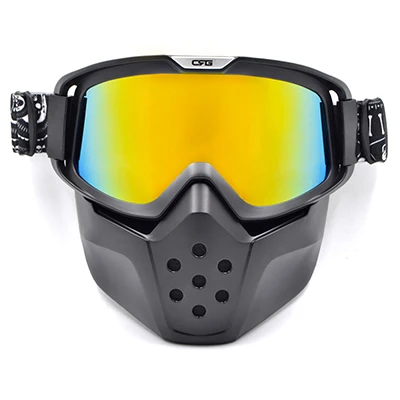 JAER мотокросса очки Oculos шлем для бездорожья Открытый Gafas со съемным ртом фильтр для мотоциклетного шлем, закрывающий половину лица - Цвет: Black Frame UV