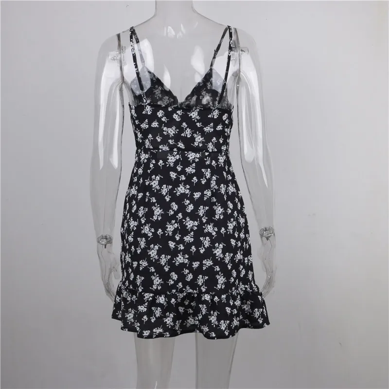 boho print floral mini wrap dress15