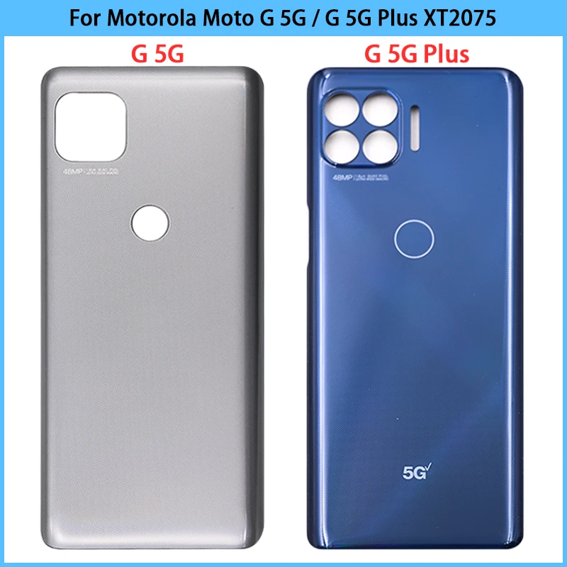 

10PCS For Motorola Moto G 5G Plus XT2075 XT2075-2 Plastic Battery Back Cover G 5G Rear Panel Door Housing Case Adhesive Replace