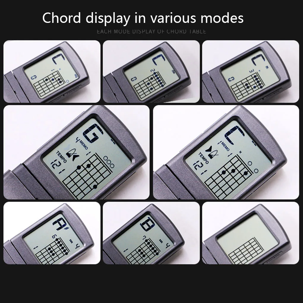 Портативная гитара Chord тренажер Карманный-игра на гитаре инструменты lcd музыкальный струнный инструмент Chord тренажер инструменты для начинающих