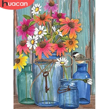 

HUACAN Diamond Embroidery Daisy 5D DIY Diamond Painting Full Square New Arrival Mosaic Flower Handmade Gift