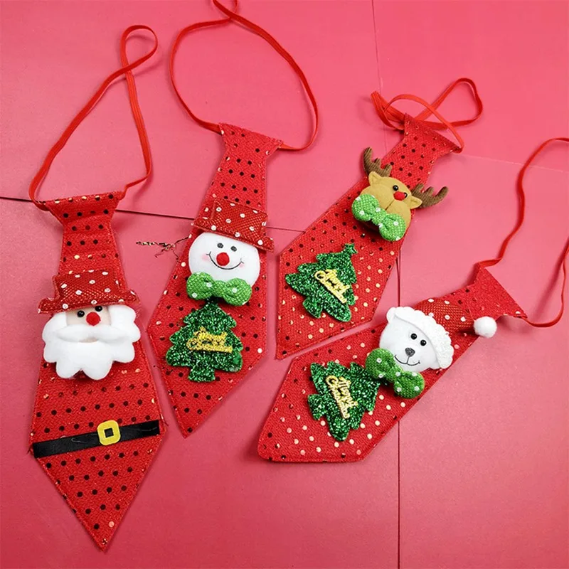 Christmas NEW YEAR Tie Party Accessories Boys Creative Christmas Bow Tie Children Party Dance Decoration For Kids Glow in Dark