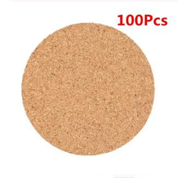 

Quality 100Pcs/Lot Natural Coffee Cup Mat Round Wood Heat Resistant Cork Coaster Mat Tea Drink Pad Table Decor