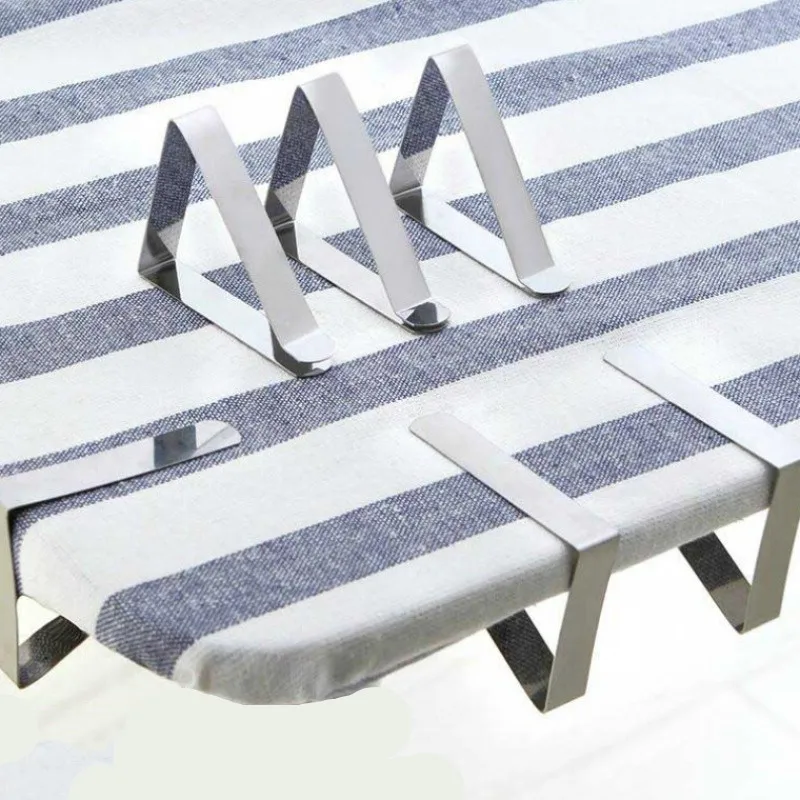 

3pcs Table Cloth Clip Stainless Steel Round Tablecloth Bed Linen Clamps Subject Wedding Party Securing Bracket Home Hardware