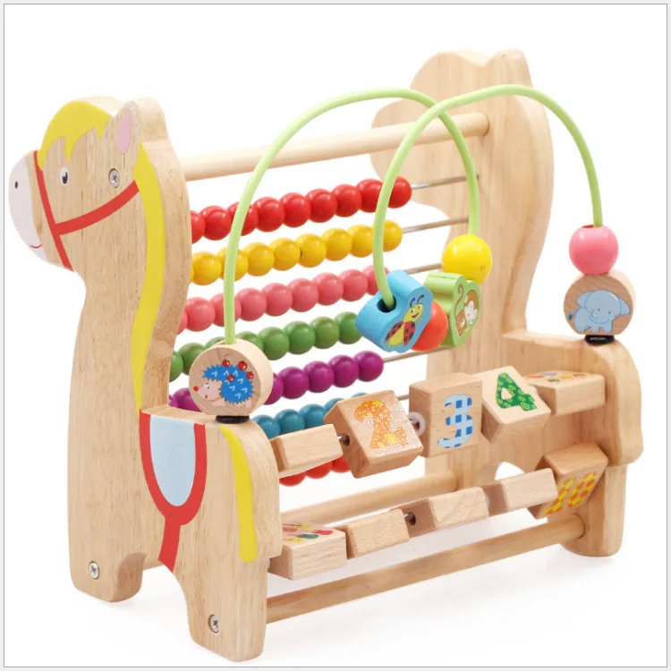

Trojan Group Box xue xi jia Bead-stringing Toy Calculation Frame Children Early Childhood Baby Educational Large Bead-stringing